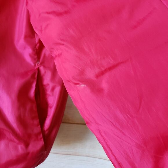 Eddie Bauer Kid's Reversible Quilted Puffer Jacket Hood Winter Snow Medium Pink - Picture 10 of 11